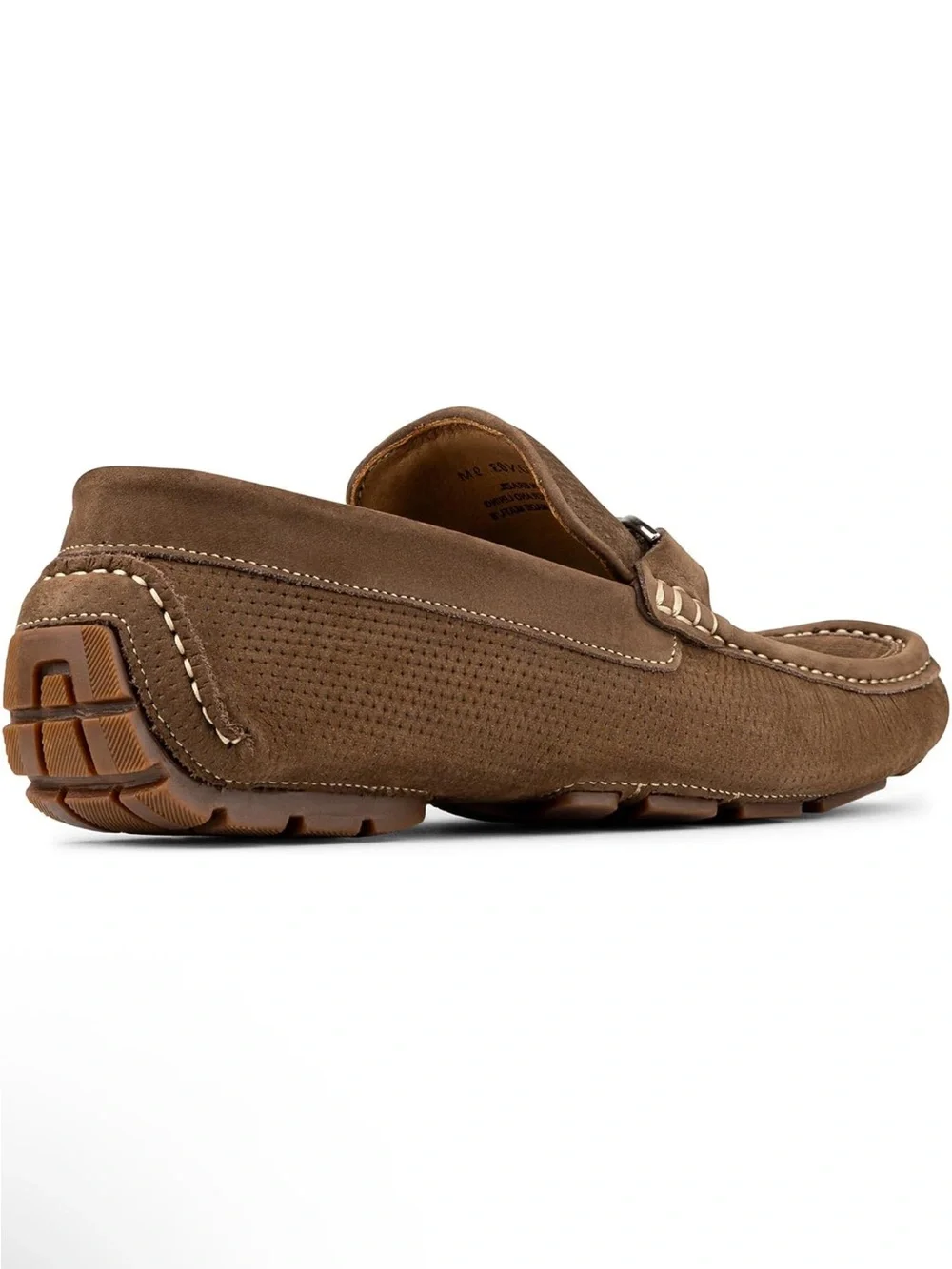Donald Pliner Men's Brown Suede Driving Loafers with Metal Bit